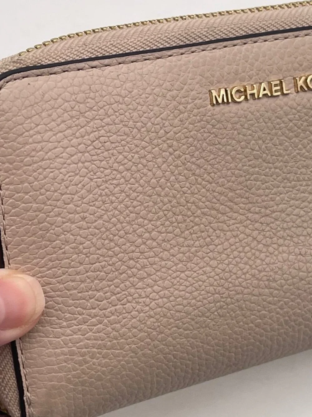 Michael Kors Jet Set Leather Phone Case Wristlet Wallet Blossom Pink T20